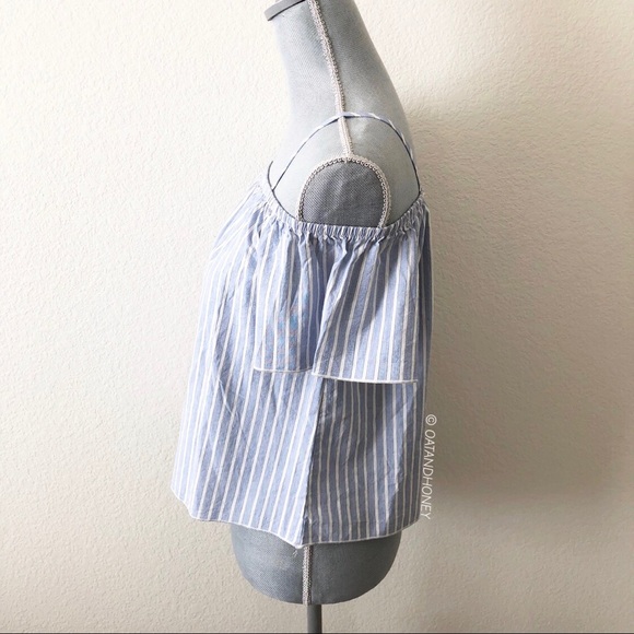 Ambiance Off the Shoulder Striped Top - Picture 2 of 3